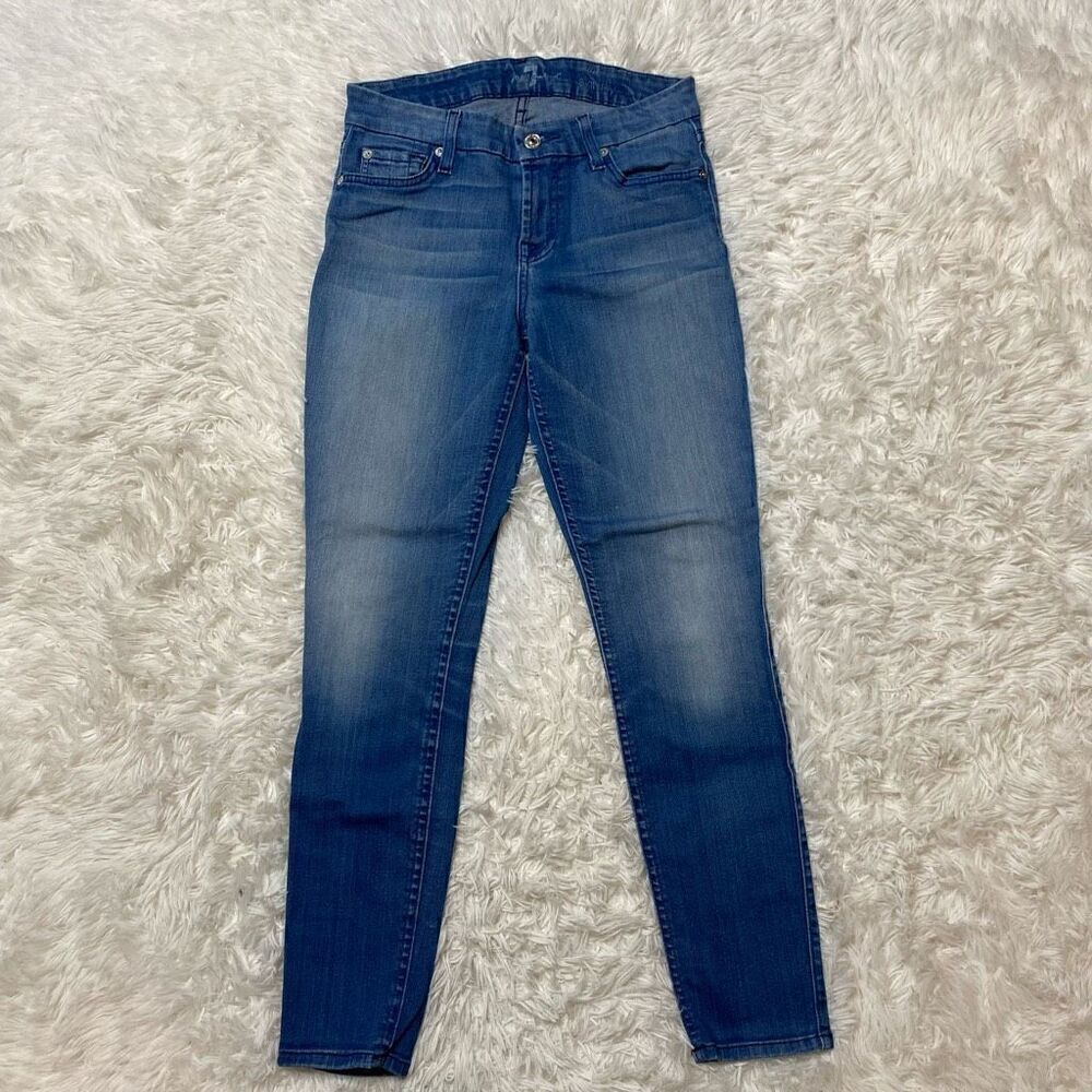 7 For All Mankind Womens The Ankle Skinny Jeans Size 26 Stretch